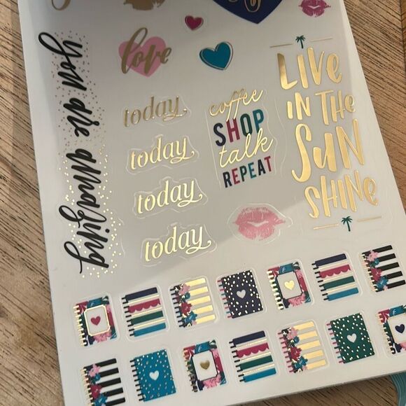 New 2 pcs the happy planner and boss babe sticker sheets and planner paper card - Picture 6 of 9